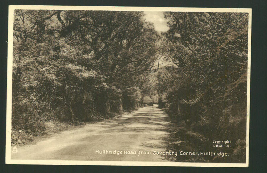 Postcard Essex - Hullbridge Road from Coventry Corner, Hullbridge