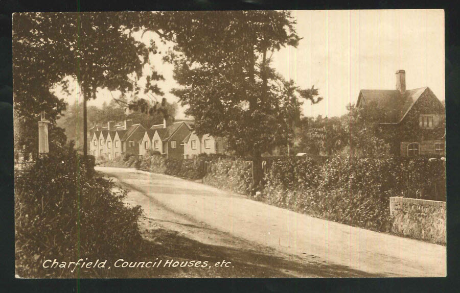 Postcard Gloucestershire Charfield,Council Houses,etc