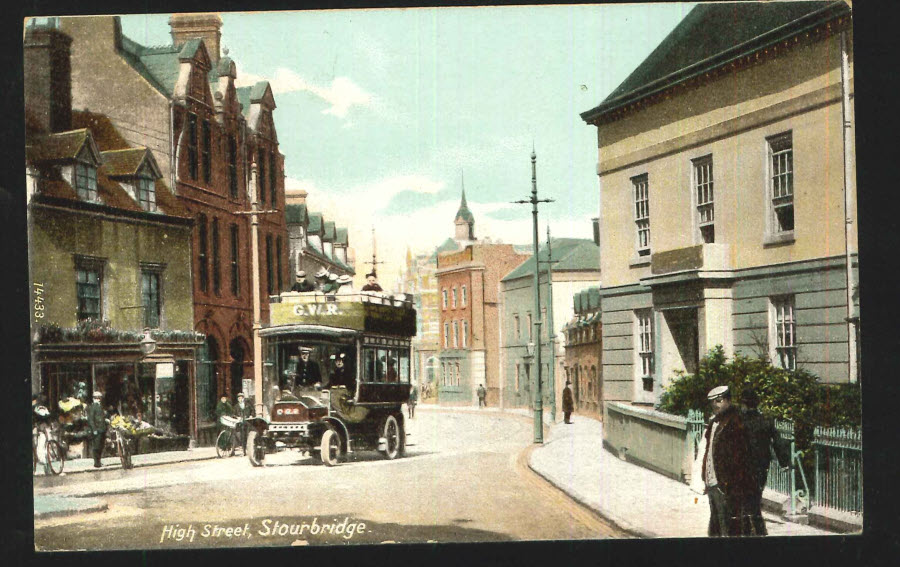 Postcard Worcestershire - High Stret, Stourbridge - Click Image to Close