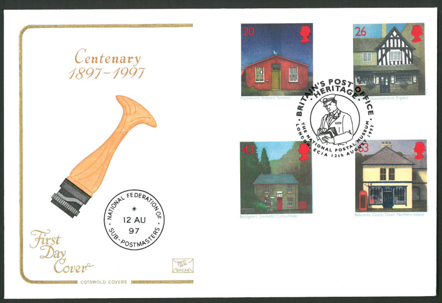 1997 Cotswold First Day Cover -Sub Post Office - National Postal Museum London Postmark - - Click Image to Close