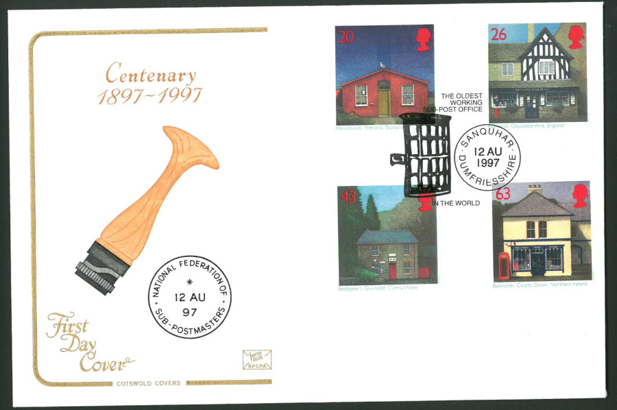 1997 Cotswold First Day Cover -Sub Post Office -Sanquhar Postmark - - Click Image to Close