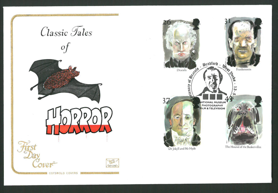 1997 Cotswold First Day Cover -Horror - Film Museum Bradford Postmark -