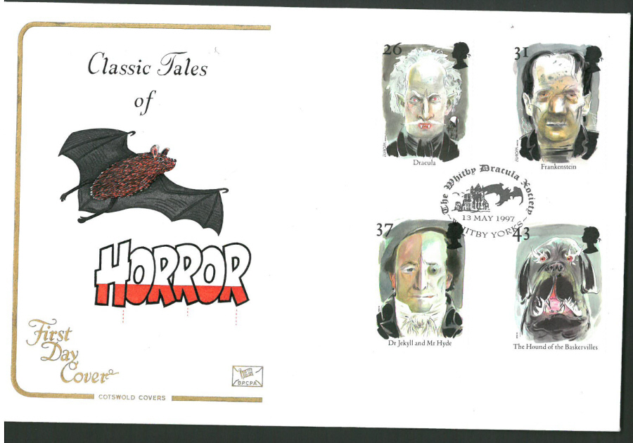 1997 Cotswold First Day Cover -Horror - Whitby Dracula Society Postmark - - Click Image to Close