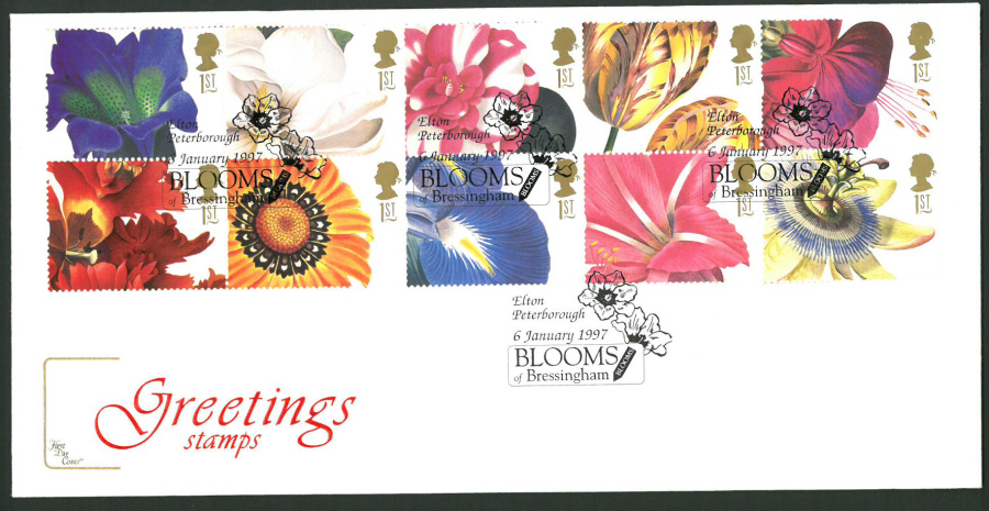 1997 Cotswold First Day Cover - Greetings - Elton Peterborough Postmark -