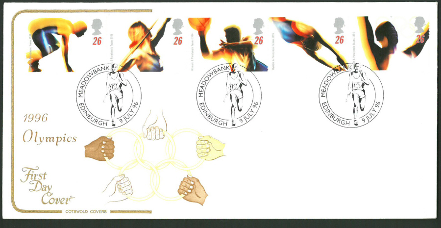 1996 Cotswold First Day Cover -Olympics -Meadowbank Edinburgh Postmark -