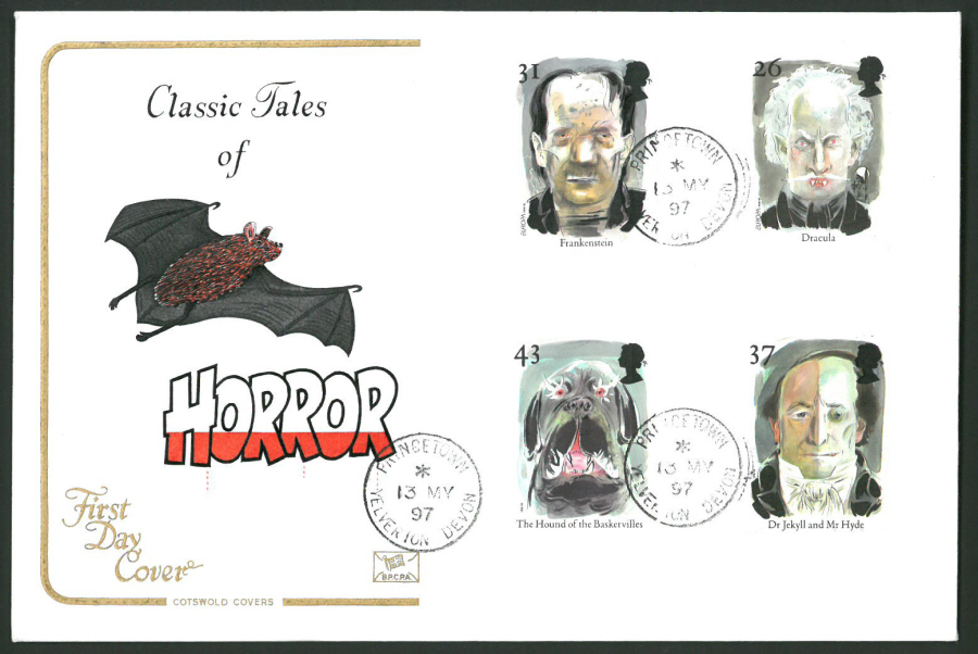 1997 Cotswold First Day Cover -Horror - Princetown Devon C D S Postmark - - Click Image to Close