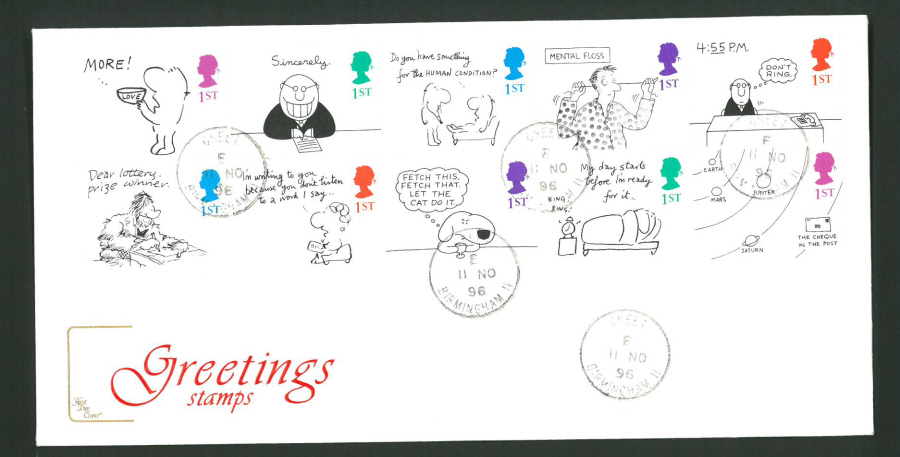 1996 Cotswold First Day Cover - Greetings - Greet Postmark - - Click Image to Close