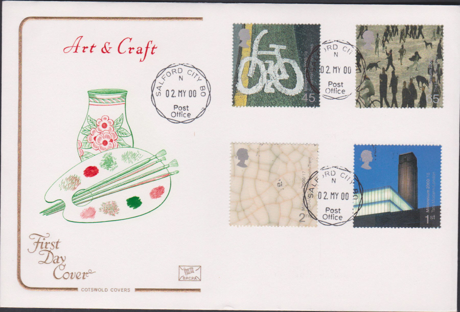 2000 People & Places COTSWOLD CDS First Day Cover - Salford City B O Postmark