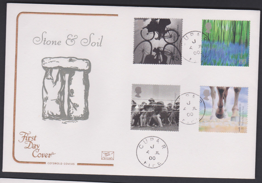 2000 Stone & Soil COTSWOLD CDS First Day Cover - Cupar,Fife Postmark - Click Image to Close