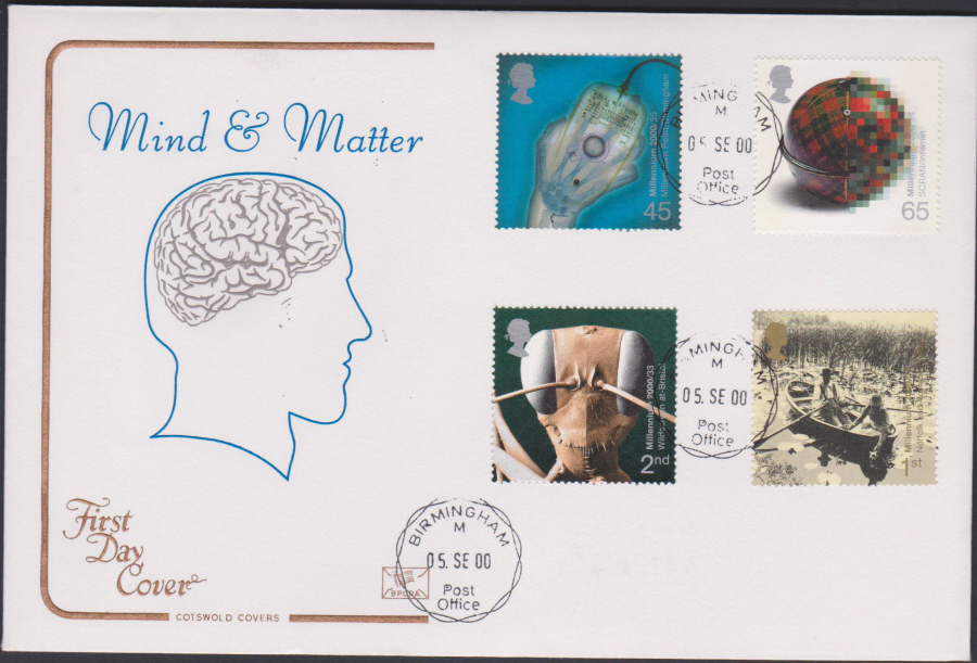 2000 Mind & Matter COTSWOLD CDS First Day Cover - Birmingham Postmark - Click Image to Close