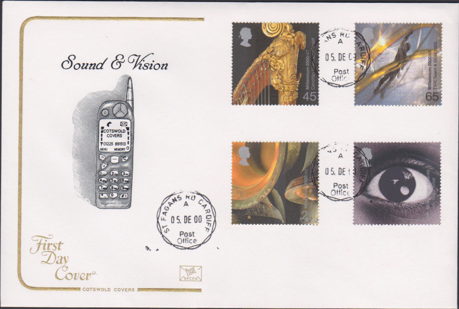 2000 Sound & Vision COTSWOLD CDS First Day Cover - St Fagans Rd Cardiff Postmark