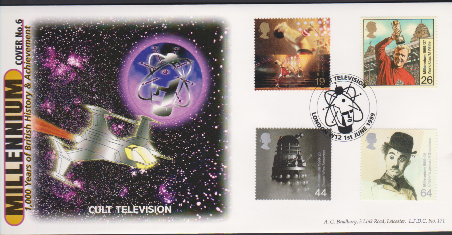 1999 Entertainment Tales Bradbury First Day Cover - Television,London Postmark