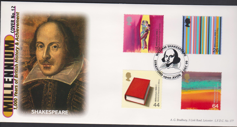 1999 Artists Tales Bradbury First Day Cover -Stratford upon Avon Postmark