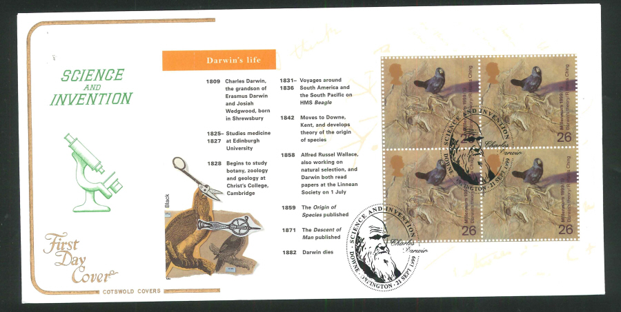 1999 Science & Invention First Day Covers- Set of 5, various postmarks - Click Image to Close