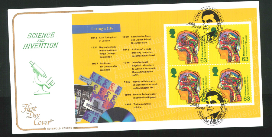 1999 Science & Invention First Day Covers- Set of 5, various postmarks - Click Image to Close