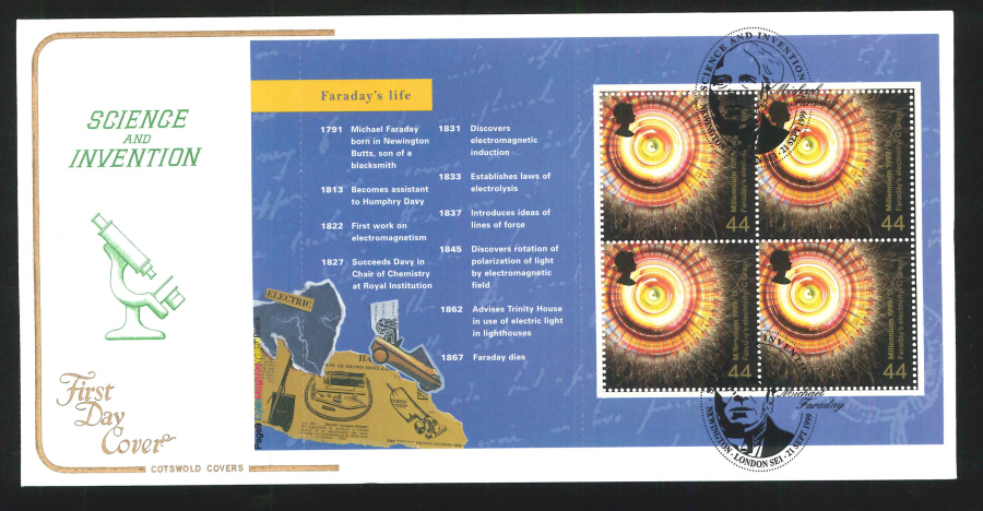 1999 Science & Invention First Day Covers- Set of 5, various postmarks - Click Image to Close