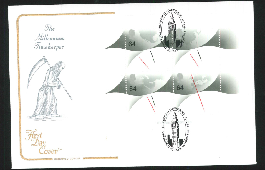 1999 Millennium Timekeeper First Day Cover- Parliament Square Postmark - Click Image to Close
