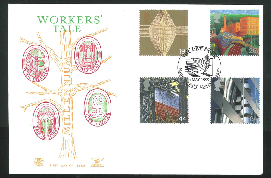 1999 Workers' Tale First Day Cover - Dry Dock, Londonderry Postmark