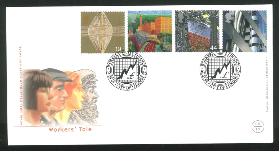 1999 Workers' Tale First Day Cover - City of London Postmark - Click Image to Close