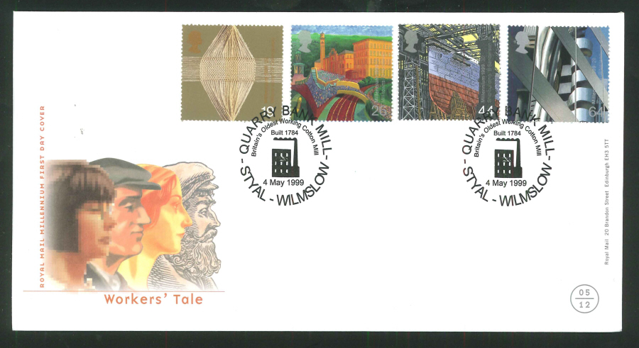 1999 Workers' Tale First Day Cover - Quarry Bank Mill, Wilmslow Postmark