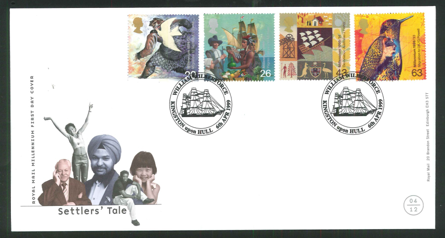 1999 Settlers' Tale First Day Cover - William Wilberforce, Hull Postmark - Click Image to Close
