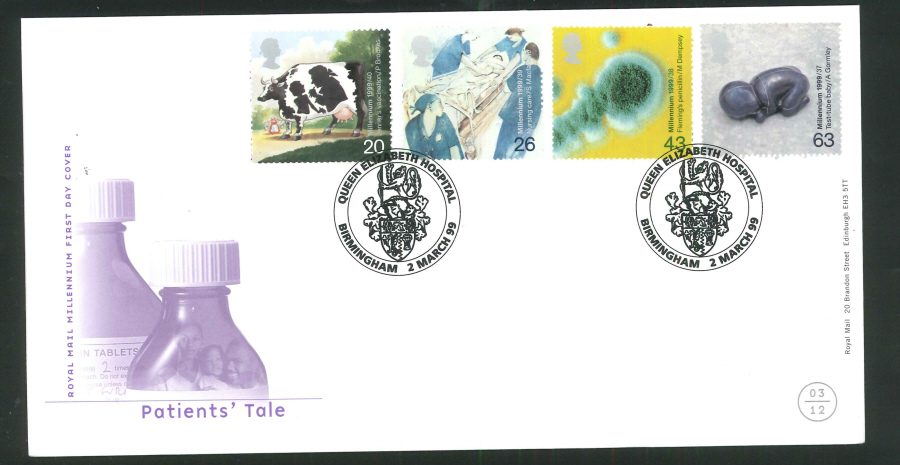 1999 Patients' Tale First Day Cover - Queen Elizabeth Hospital Postmark - Click Image to Close