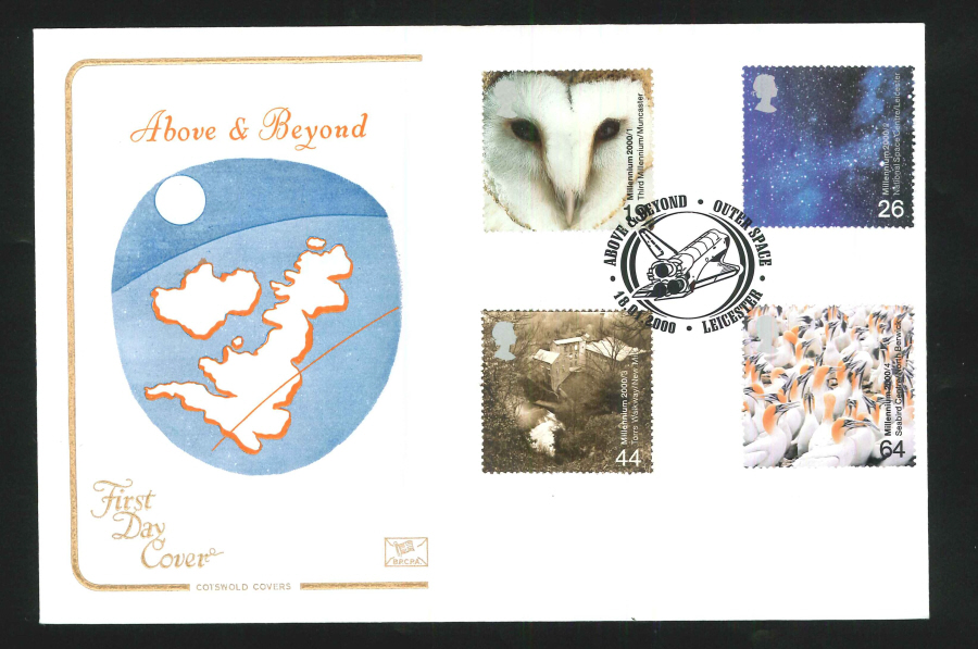 2000 Above & Beyond First Day Cover - Leicester Postmark - Click Image to Close