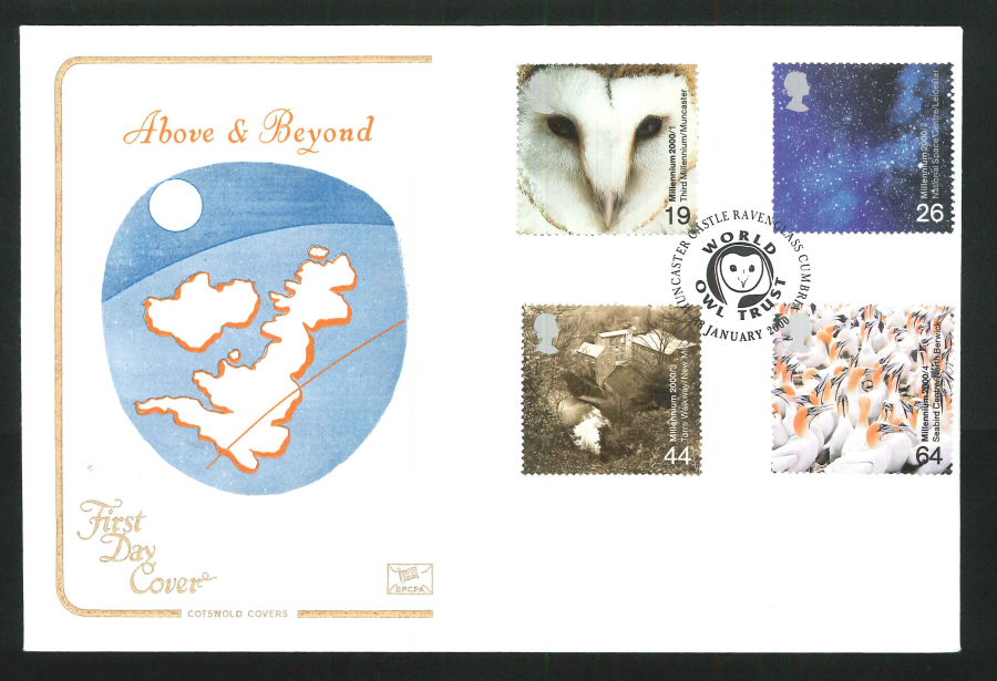 2000 Above & Beyond First Day Cover - Muncaster Castle Postmark - Click Image to Close