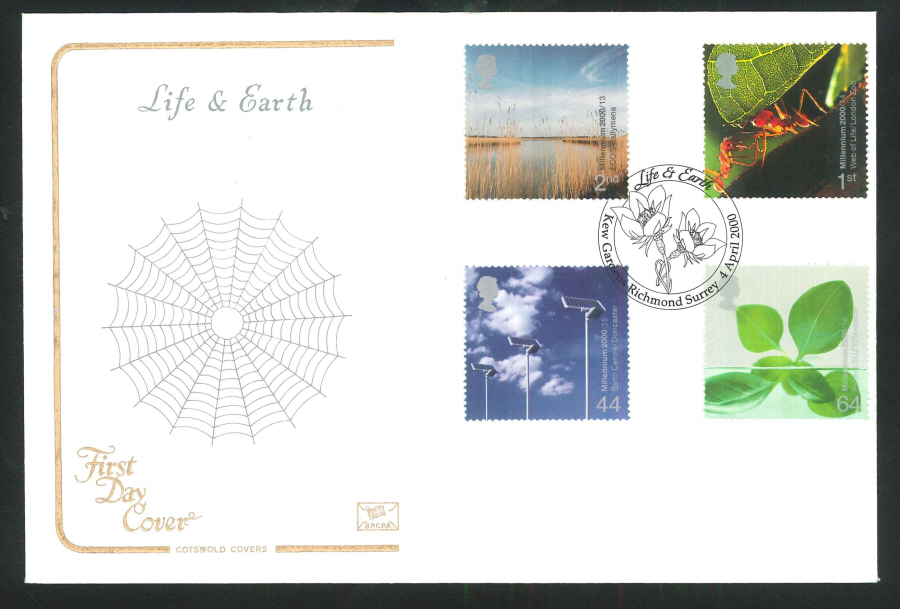 2000 Life & Earth First Day Cover - Kew Gardens, Richmond Postmark