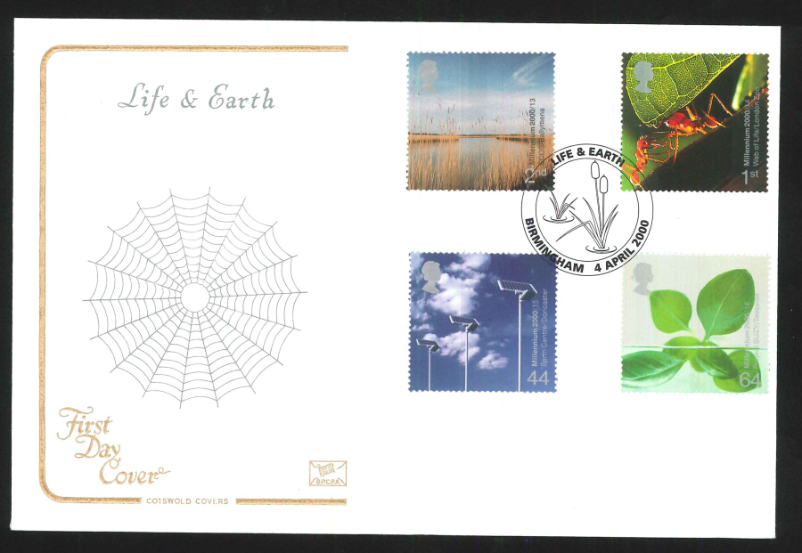 2000 Life & Earth First Day Cover - Birmingham Postmark - Click Image to Close