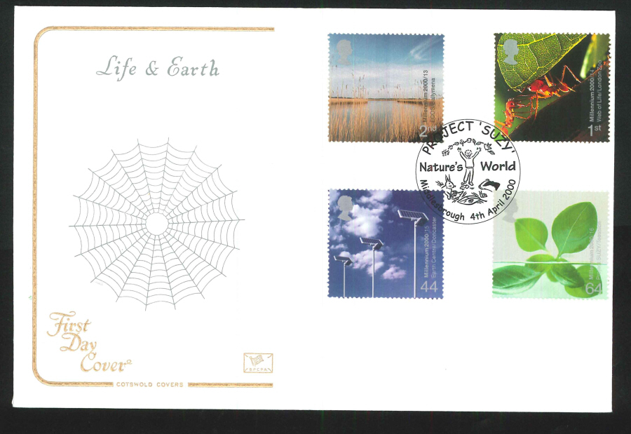 2000 Life & Earth First Day Cover - 'Suzy' Middlesbrough Postmark