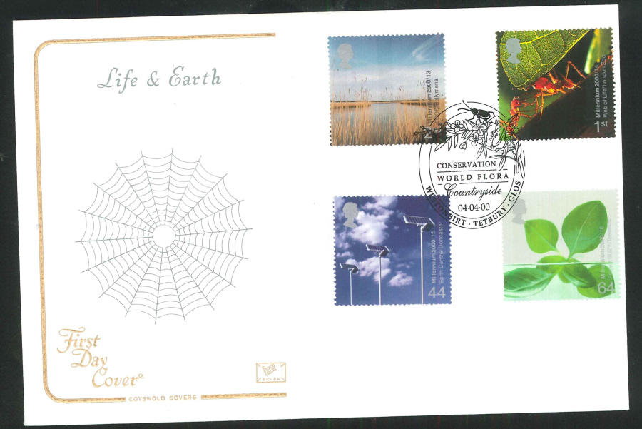 2000 Life & Earth First Day Cover - Westonbirt, Tetbury Postmark