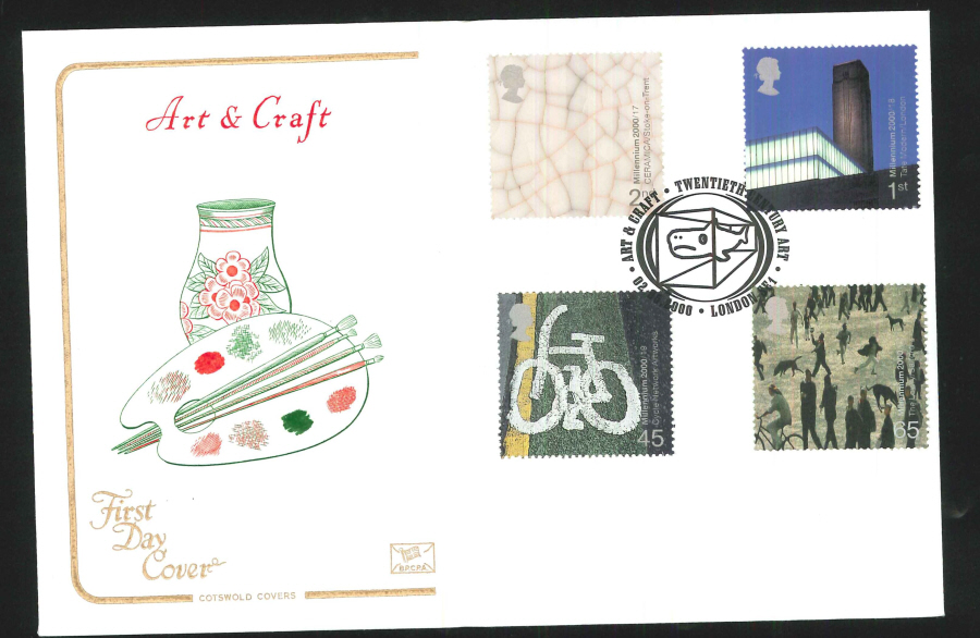 2000 Art & Craft First Day Cover - London SE1 Postmark - Click Image to Close