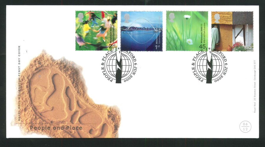 2000 People & Place First Day Cover - Oxford Postmark