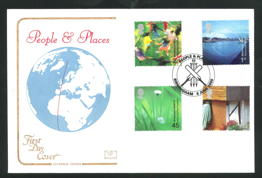 2000 People & Places First Day Cover - Birmingham Postmark - Click Image to Close