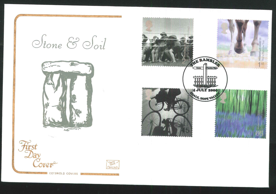 2000 Stone & Soil First Day Cover - The Rambler, Edale Postmark