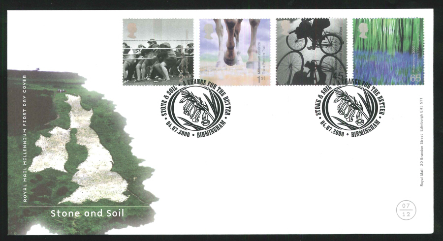 2000 Stone & Soil First Day Cover - Birmingham Postmark - Click Image to Close