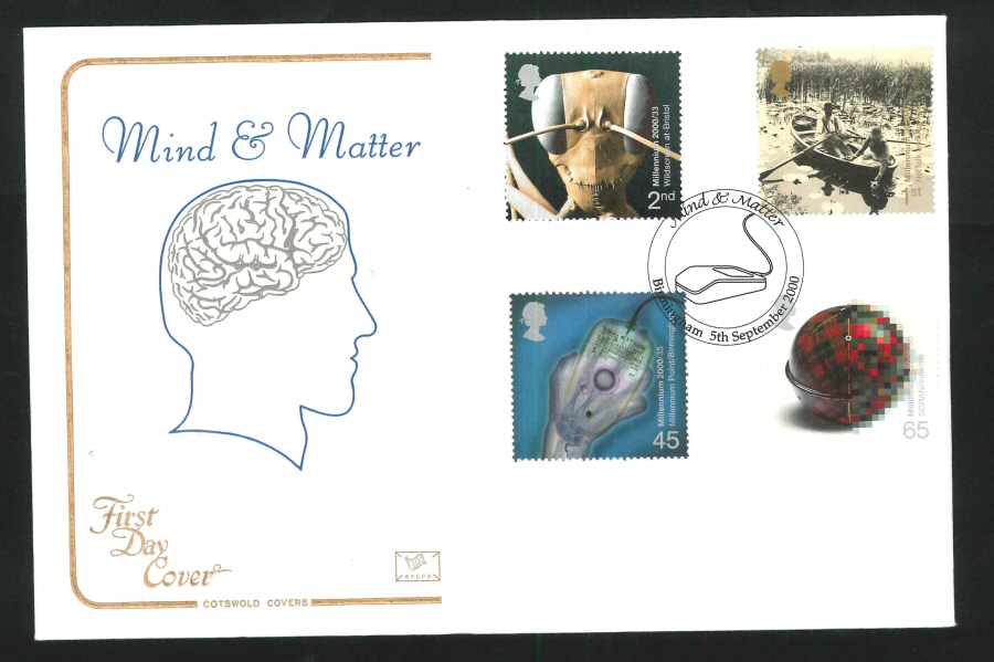 2000 Mind & Matter First Day Cover - Birmingham (Mouse) Postmark - Click Image to Close