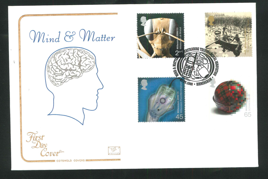 2000 Mind & Matter First Day Cover - Birmingham (Mobile Phone) Postmark