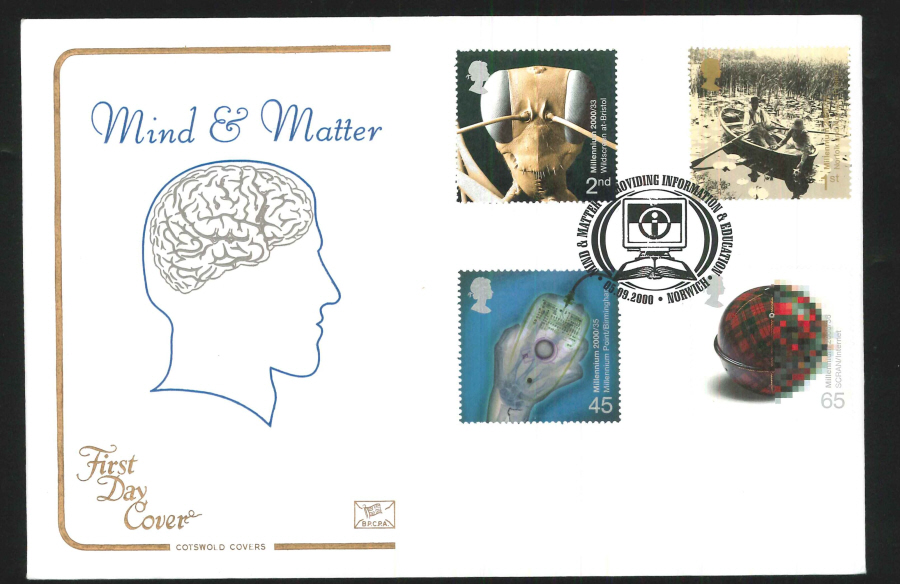 2000 Mind & Matter First Day Cover - Norwich Postmark