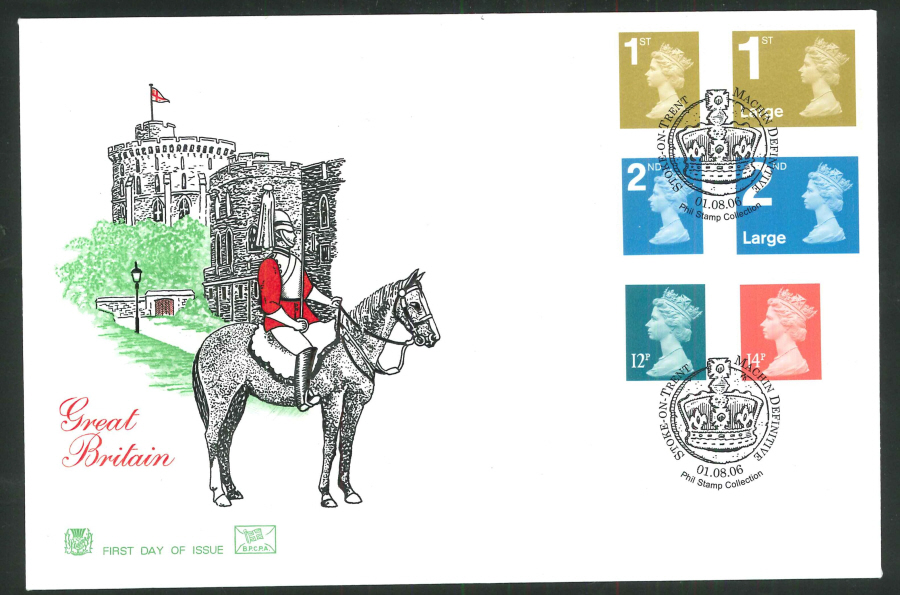 2006 Pricing in Proportion First Day Cover - Machin Definitive, Stoke on Trent Postmark - Click Image to Close