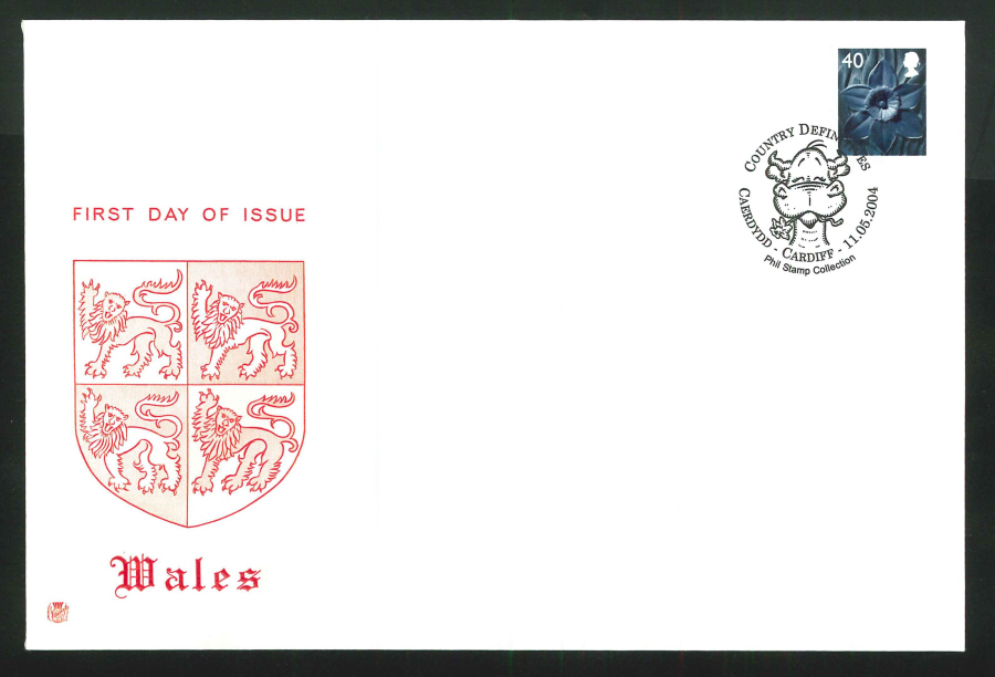 2004 Country Definitives Set of 4 First Day Covers - Belfast, Cardiff, Edinburgh & London Postmarks - Click Image to Close