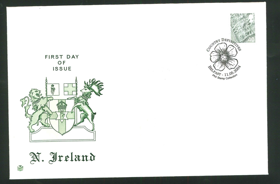 2004 Country Definitives Set of 4 First Day Covers - Belfast, Cardiff, Edinburgh & London Postmarks