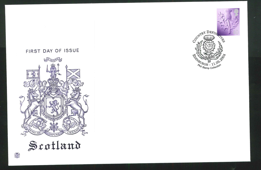 2004 Country Definitives Set of 4 First Day Covers - Belfast, Cardiff, Edinburgh & London Postmarks