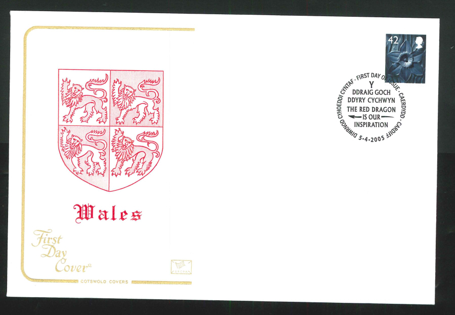 2005 Country Definitives Set of 4 First Day Covers - Belfast, Cardiff, Edinburgh & London Postmarks