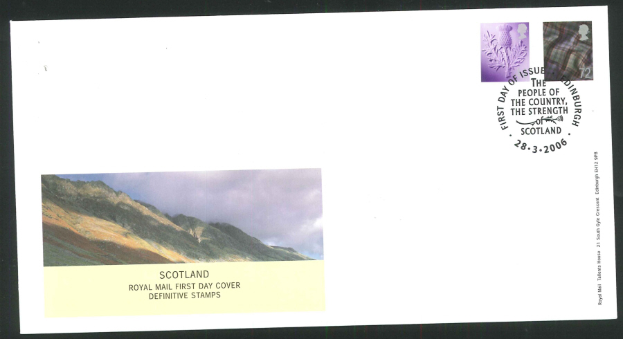 2006 Country Definitives Set of 4 First Day Covers - Belfast, Cardiff, Edinburgh & London Postmarks