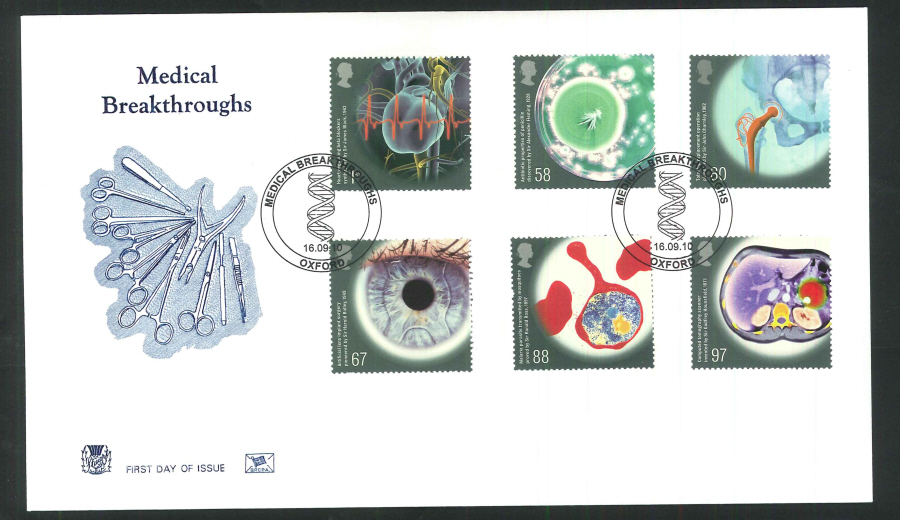 2010 Medical Breakthroughs First Day Cover, Oxford Postmark