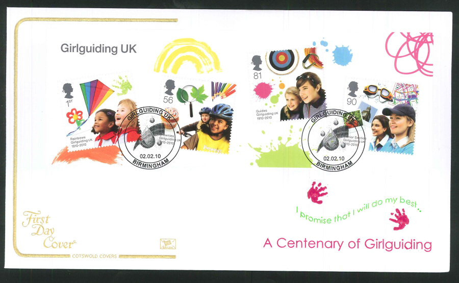 2010 Girlguiding UK First Day Cover, Birmingham Postmark - Click Image to Close