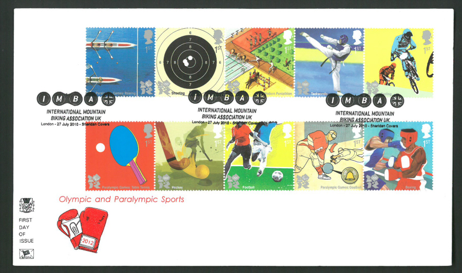 2010 Stuart F D C Olympics I M B A London Postmark