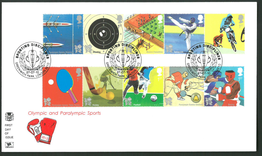 2010 Stuart F D C Olympics Greenwich Park London Postmark